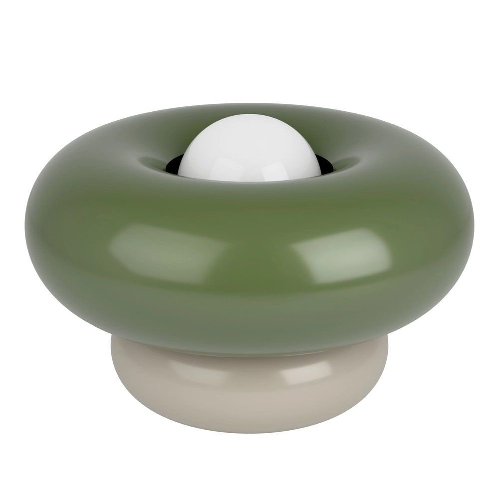 Design table lamp Torchiarolo sand brown with green