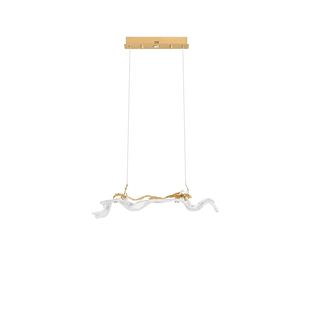 Golden pendant lamp Avesa with clear glass Lyora 5212063500419