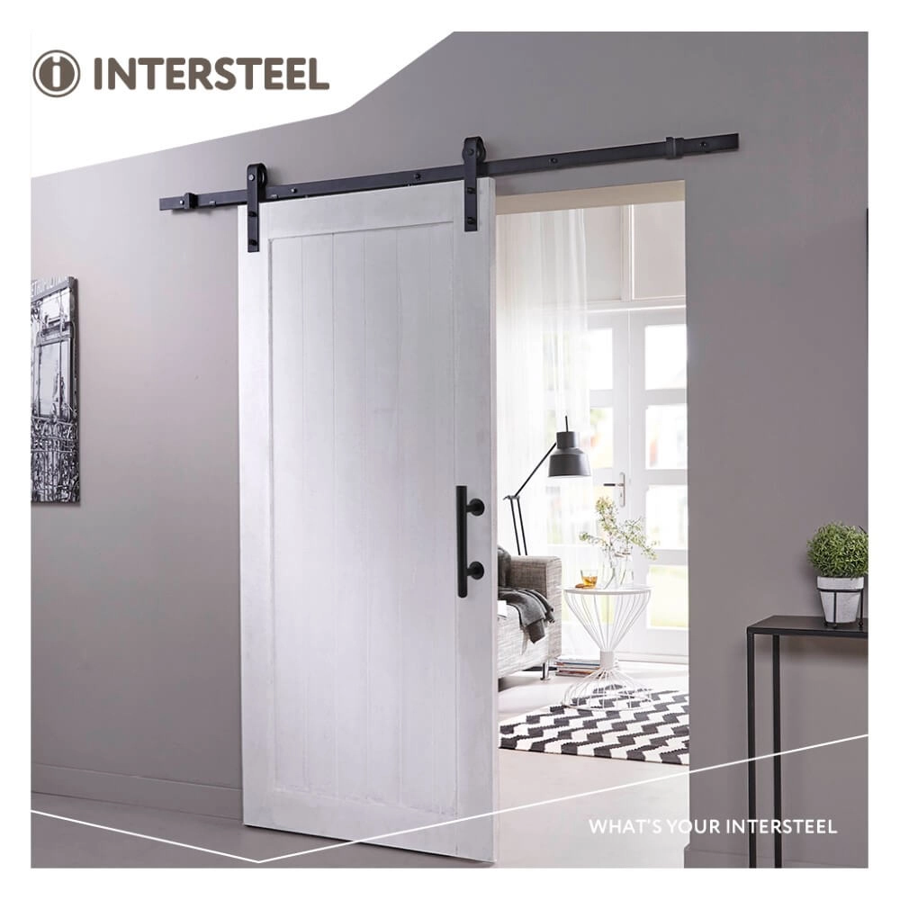 Door handle T-shape Gripon with sliding door handle black Intersteel 8714186519493