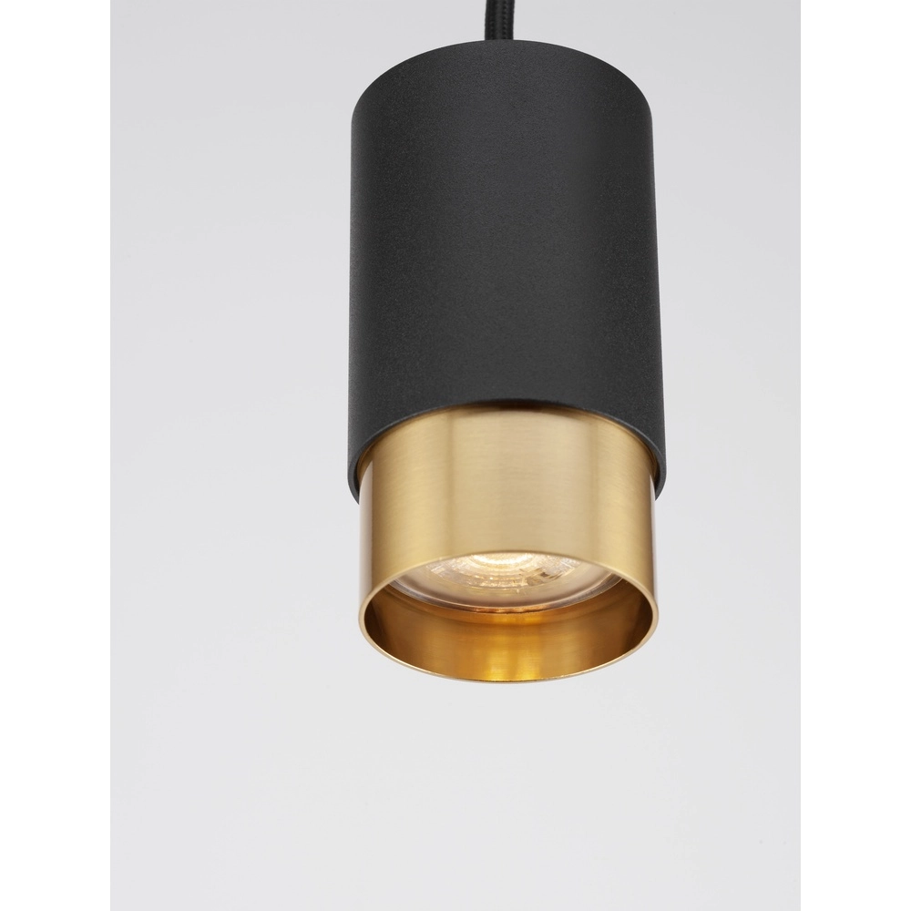 Pendant lamp Pongo S single 10.8cm black with gold
