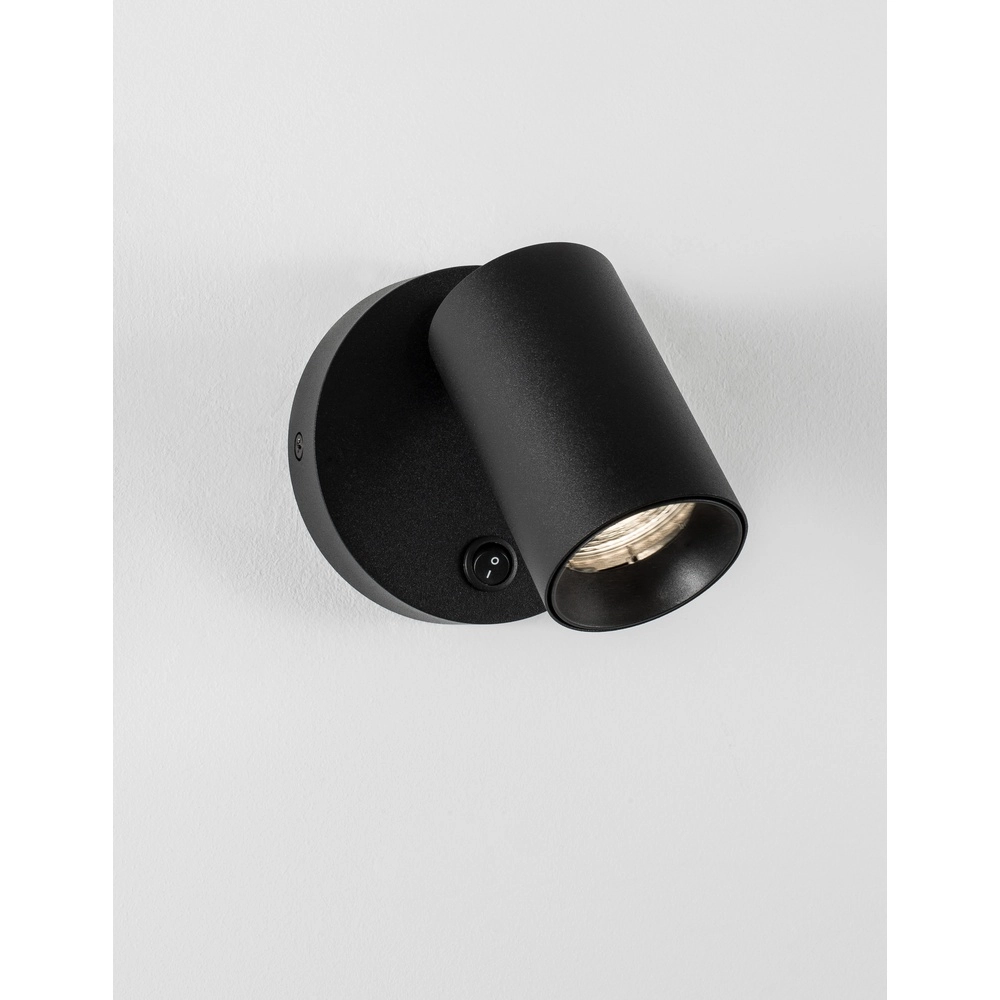 Wall spotlight Net Round Black Lyora 5212017422927