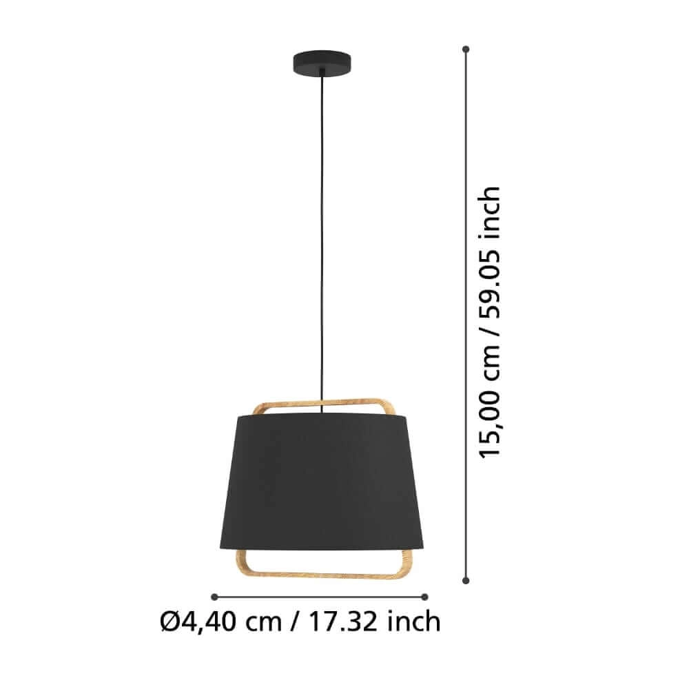 Fabric hanging lamp Camaloza Ø 44cm Stars of Light 9008606243075