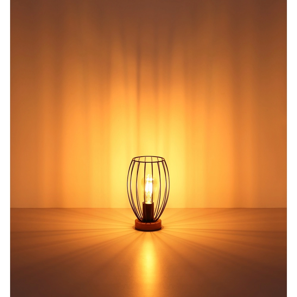 Table lamp Berti wood with black Globo 9007371583324
