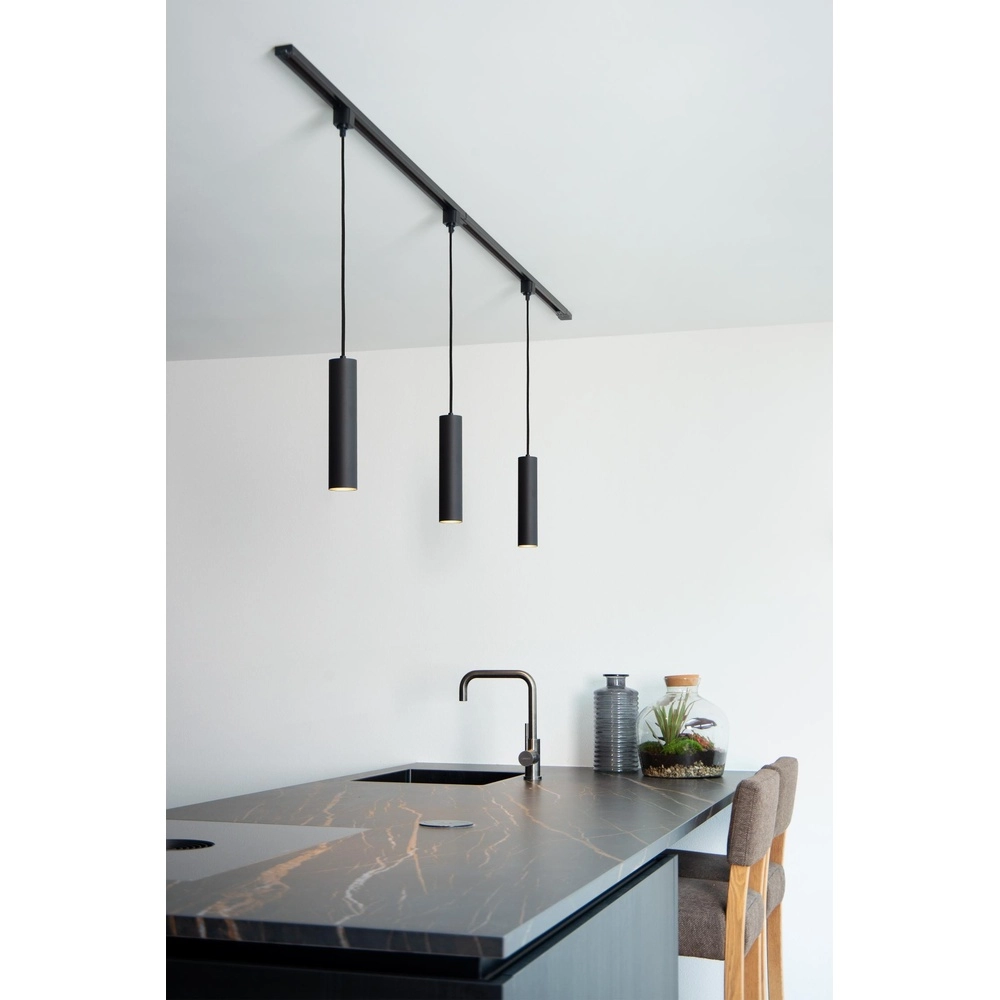 Rail pendant light Track Floris 1-phase black Lucide 5411212093370