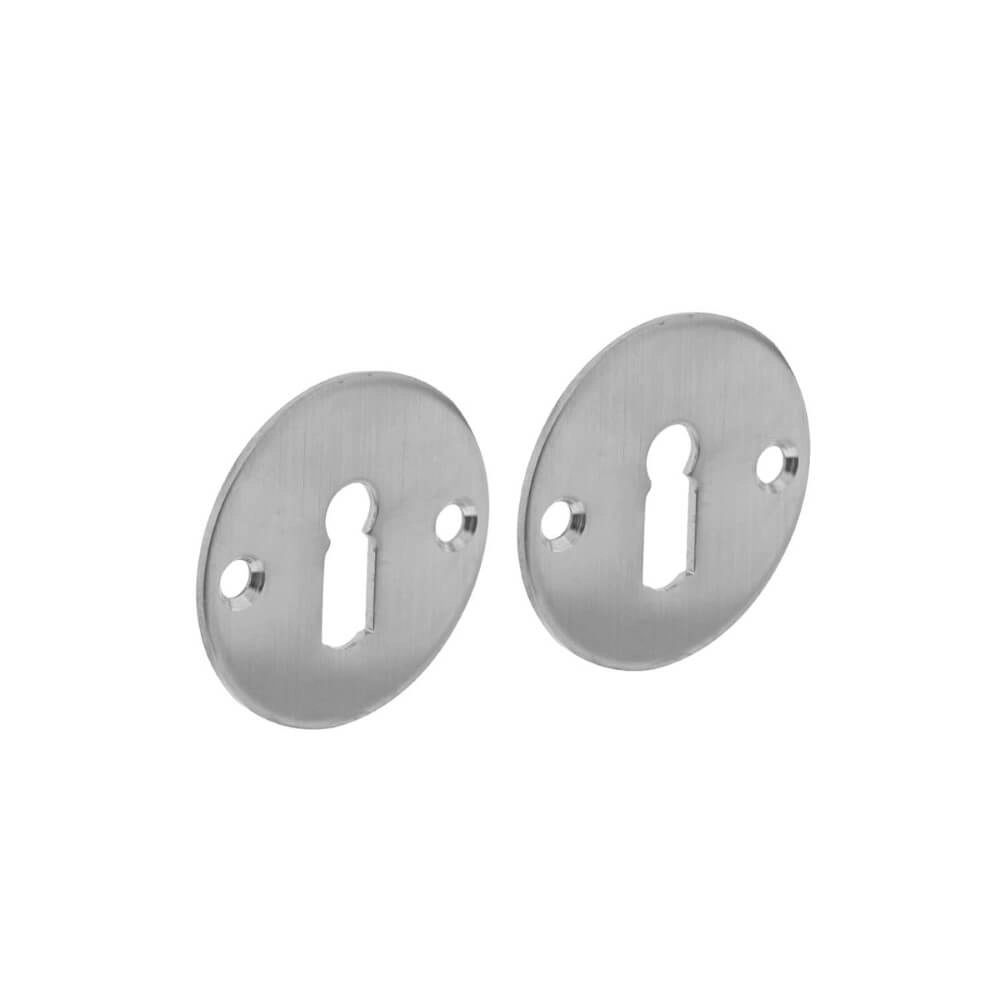 Set of 2 key rosettes Tira Stainless steel 2mm thin