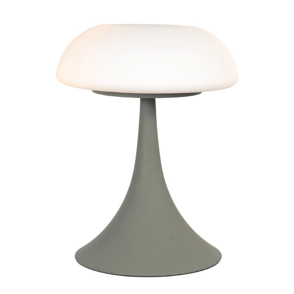 Table lamp Ancilla Grey with white glass