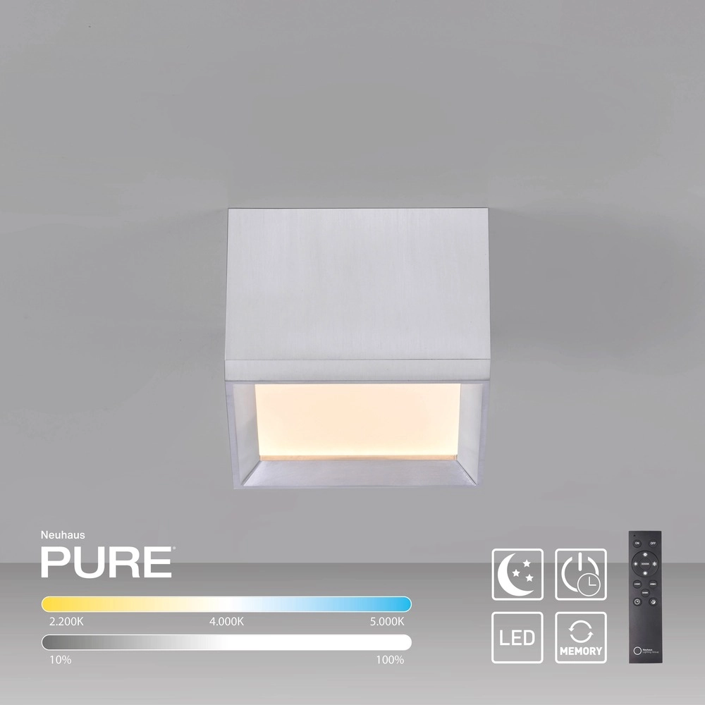 Led surface-mounted spot Pure Manhattan Stone Grey Paul Neuhaus 4012248396841