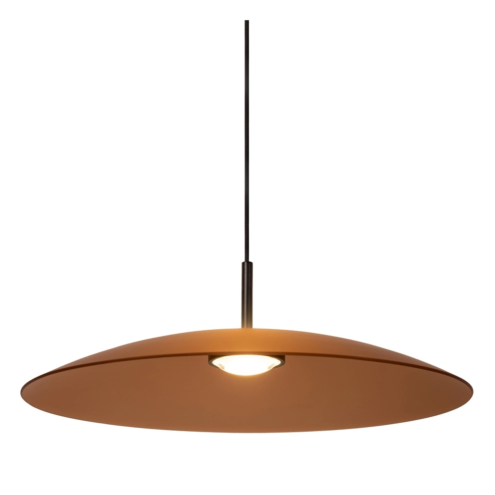 Sleek pendant lamp Menga Ø 60cm amber glass Premium by Lucide 5411212251169