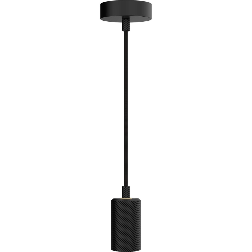 Black pendant lamp Alix Wave 4m single