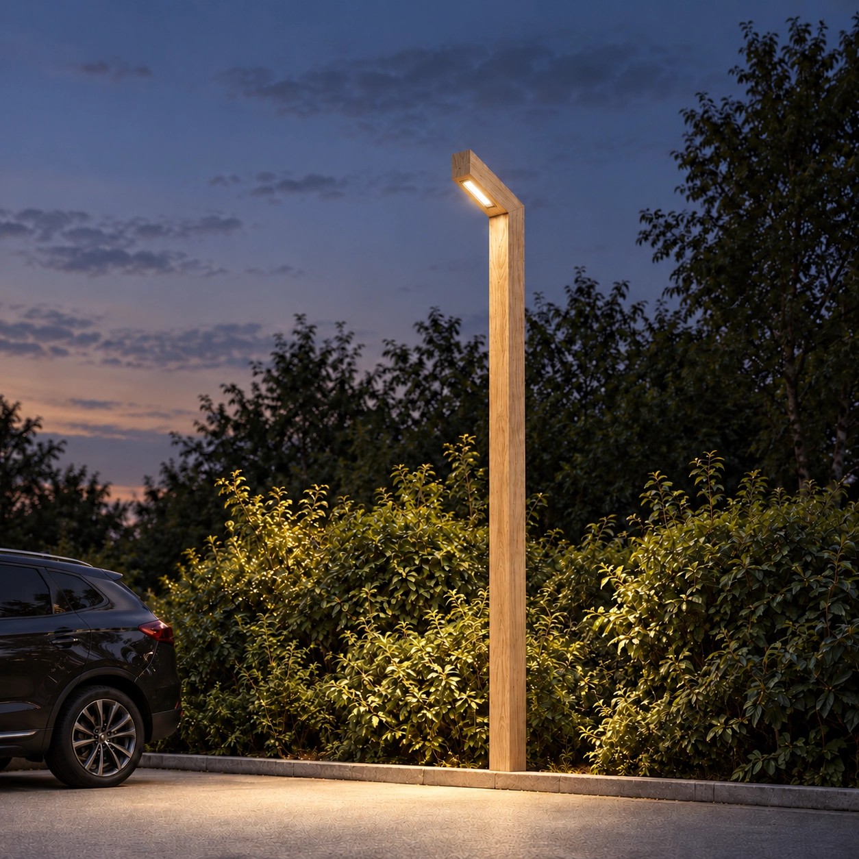 Wooden street lamp Stelle Oak - 3M - 3000K
