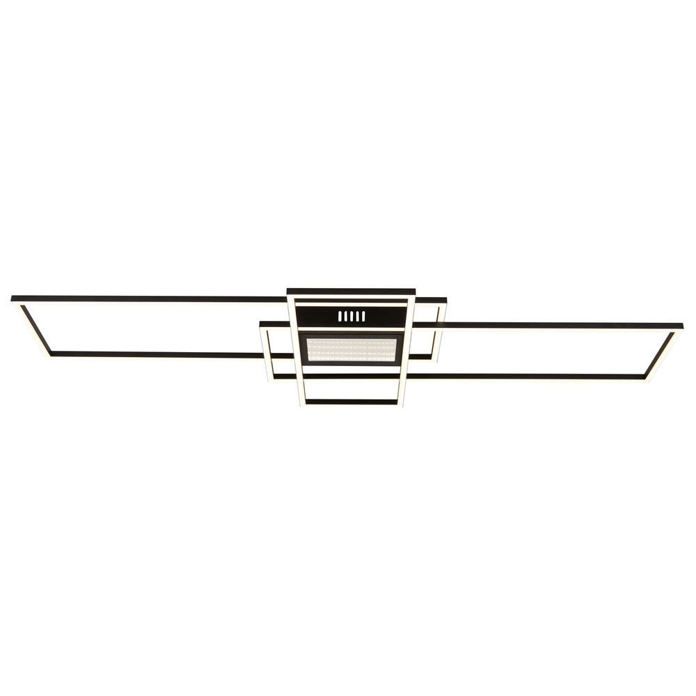 Modern ceiling lamp Saunders Black rectangle110cm Globo 9007371481354