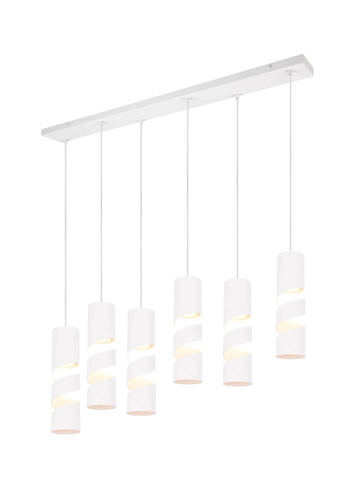 6-light tube pendant lamp Stream white