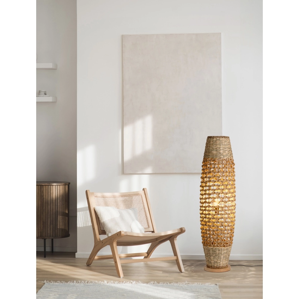 Floor lamp Anada brown Ø 33cm Lyora 5212017477484
