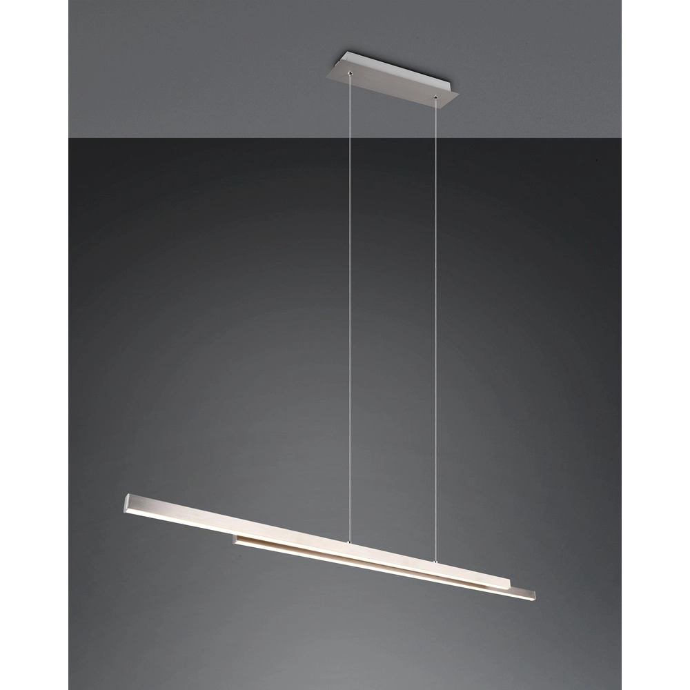 Pendant lamp Odio nickel Trio 4017807612530