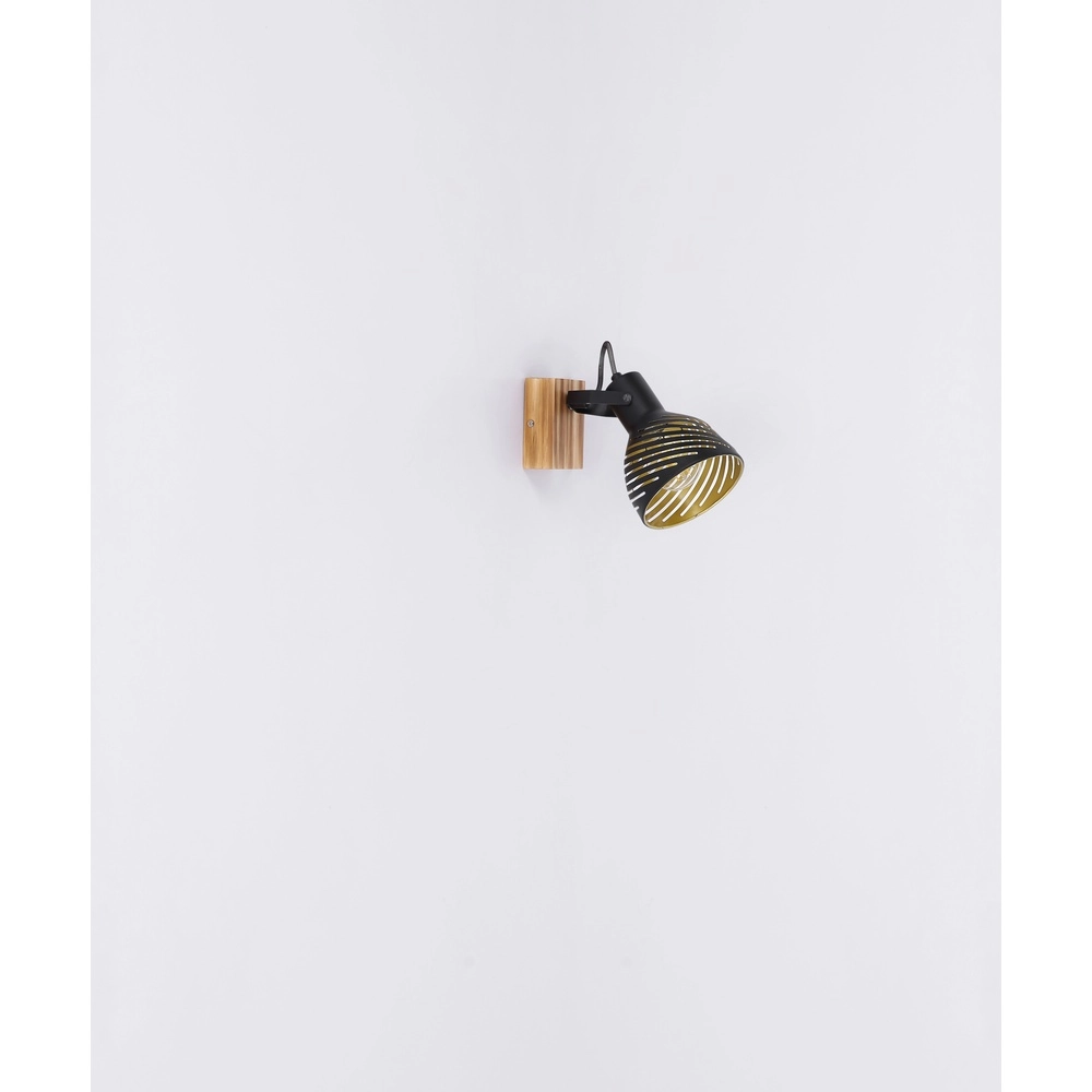 Wall lamp Lenna wood with black Globo 9007371419685