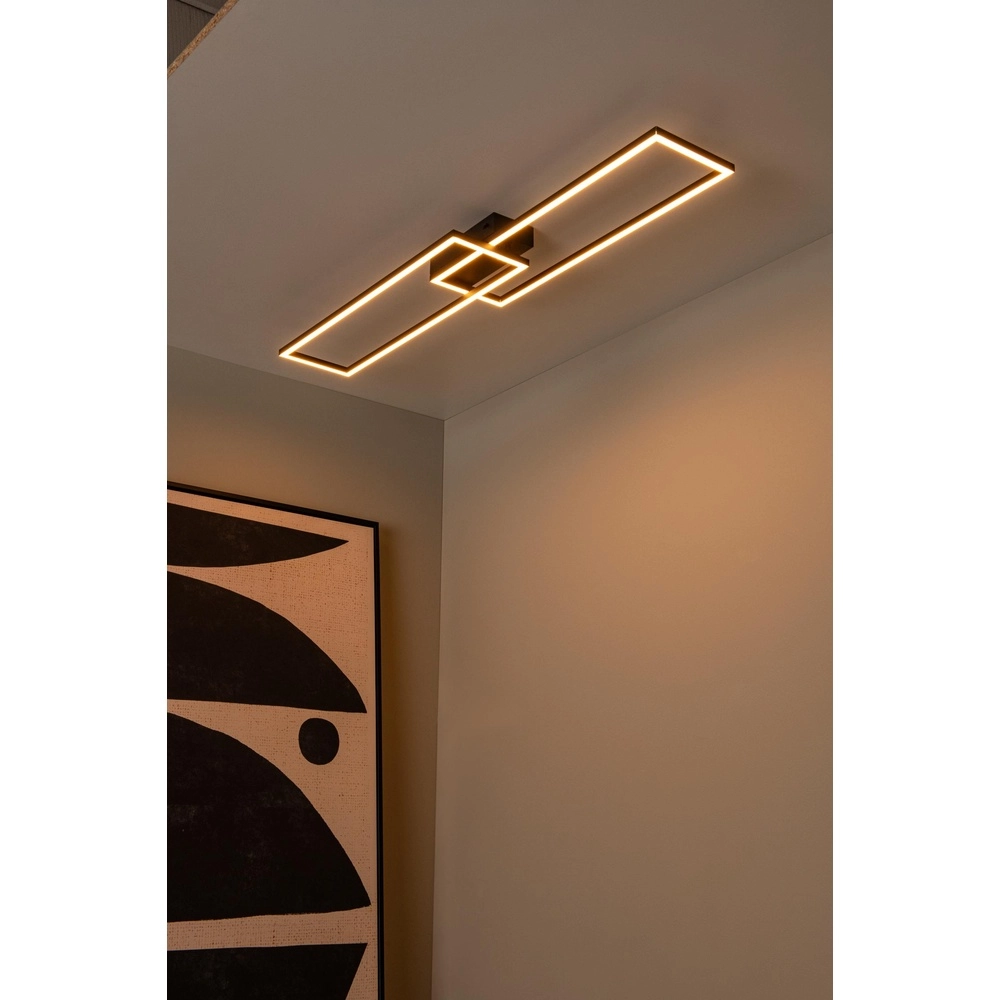 Design ceiling lamp Arianne Elongated black Lucide 5411212530905