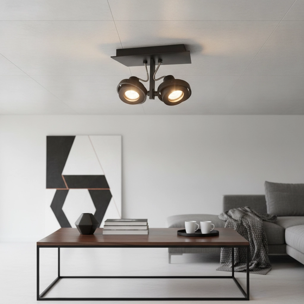 Black surface mounted spot Meist 2 lights