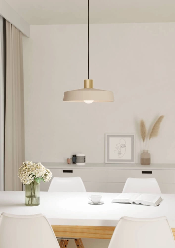 Pendant lamp Valdiola sand brown Ø 36cm Eglo 9008606240562