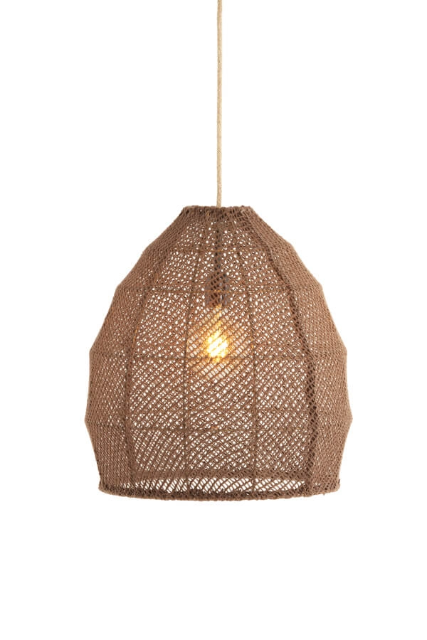 Japandi pendant lamp Makassar brown Ø 42cm