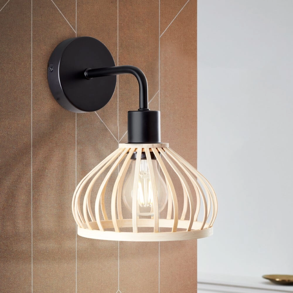 Wooden wall lamp Norah Brilliant 4004353409554