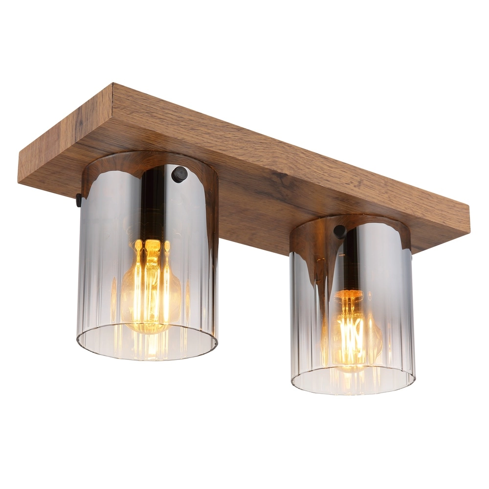 Ceiling lamp Underwood wood 2-light