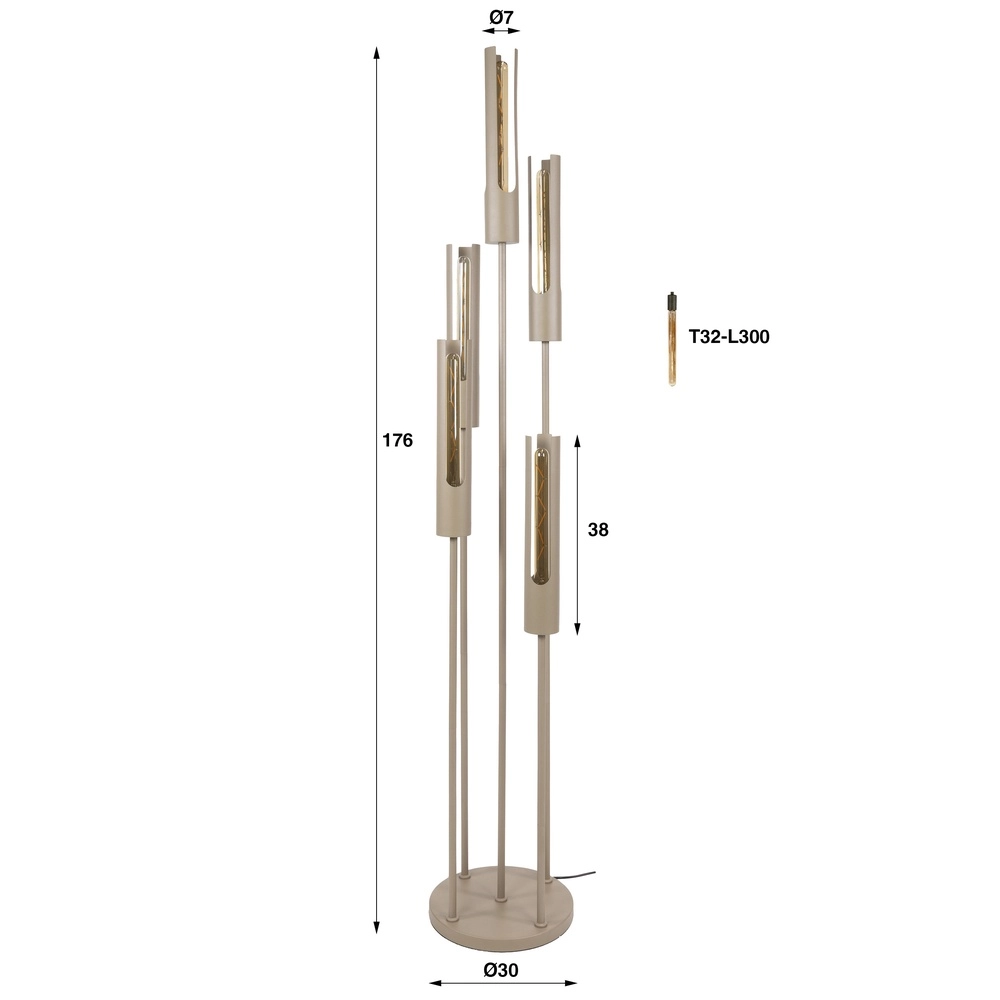 5L floor lamp Tube sand - E27 Lyora 8716803511323