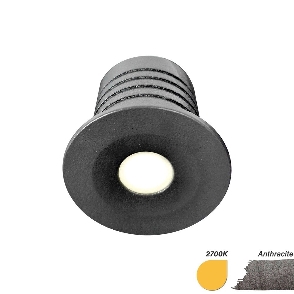 LED Mini recessed spotlight 3W anthracite Lyora 8719322376411
