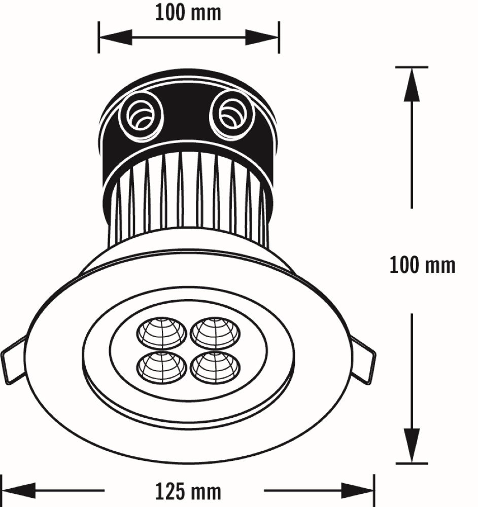 Recessed LED spotlight Veranda ceiling KonstSmide 7318307097009