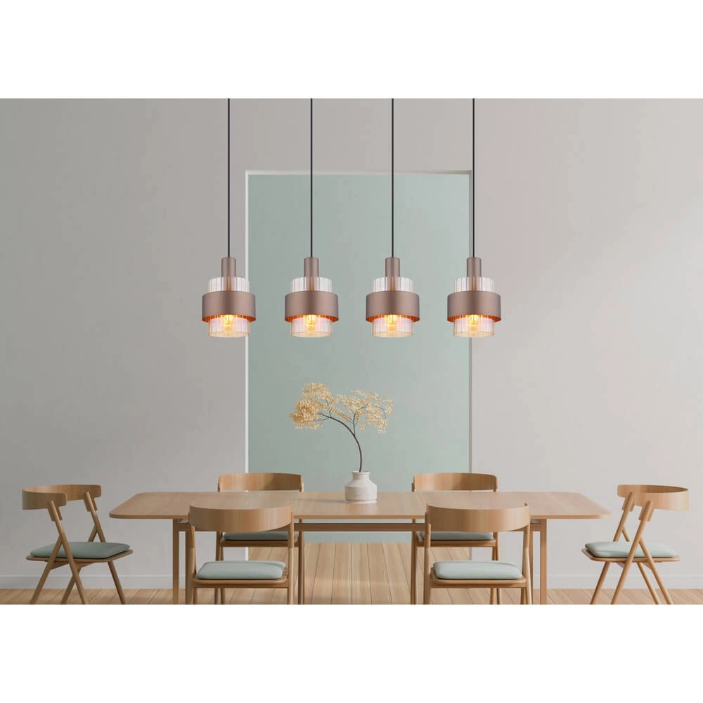Pendant lamp Milley bronze 4-lights Globo 9007371468676