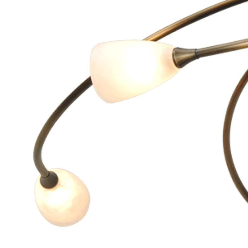 LED flush ceiling light Molto 2 LED 5-light 28x63cm bronze brown Masterlight 8718121184081