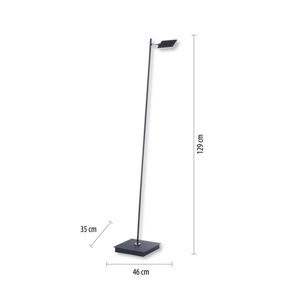 Designer floor lamp Pure Mira black Paul Neuhaus 4012248365489