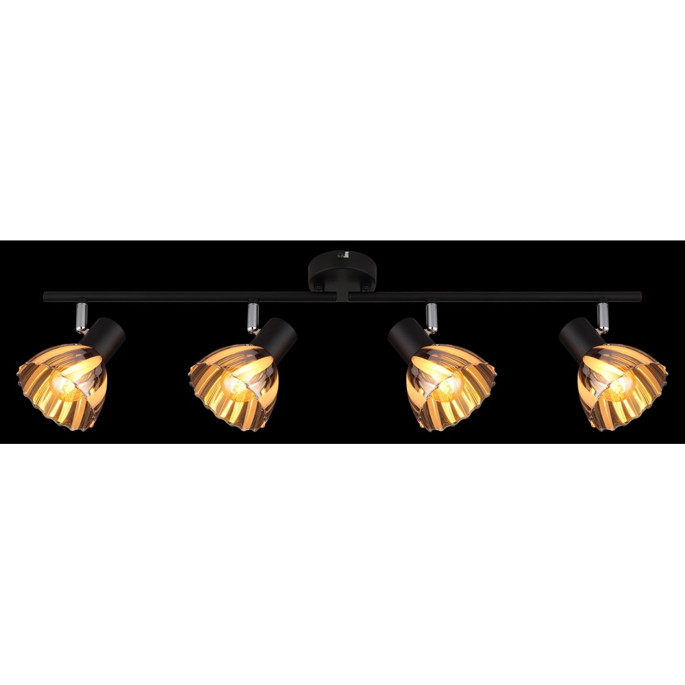 Ceiling lamp 4-lights Zachery Black Globo 9007371525492
