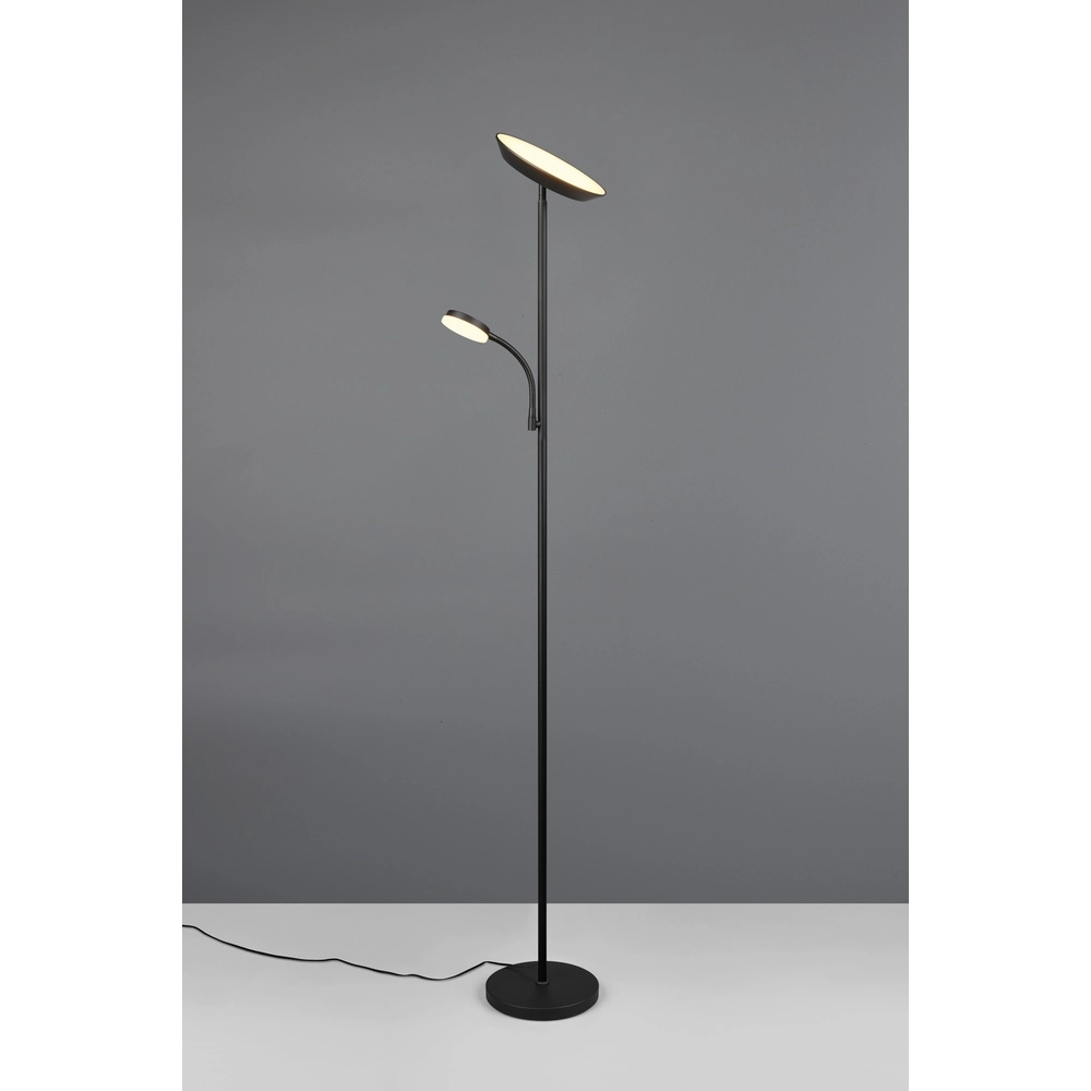 Floor lamp Specter black with reading lamp Trio 4017807612288