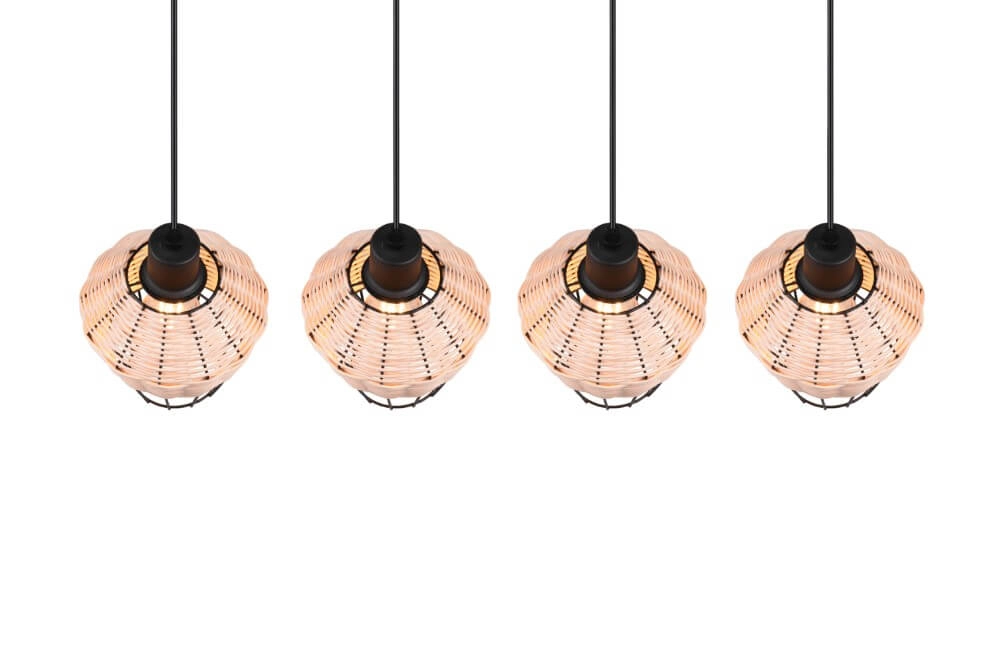 Dining table hanging lamp Borka rattan Trio 4017807556179