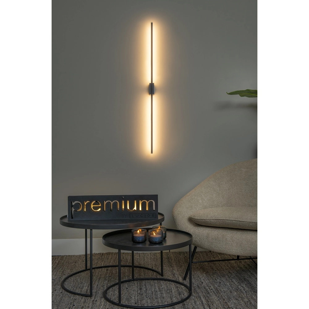 Wall lamp Marnik 94.5cm black Premium by Lucide 5411212421173