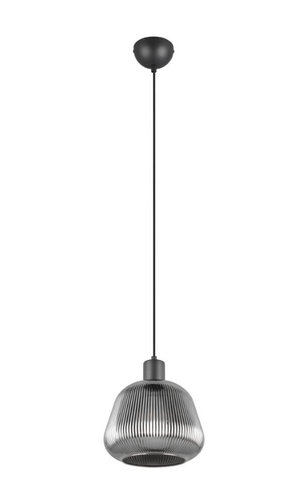 Pendant lamp Tarifa with ribbed glass Trio 4017807615791