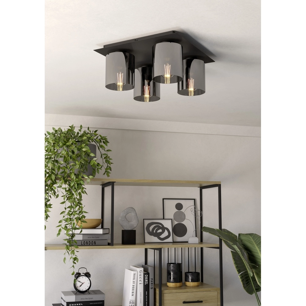 Ceiling lamp Gorosiba 1 38x38cm - with smoke glass Eglo 9002759996321
