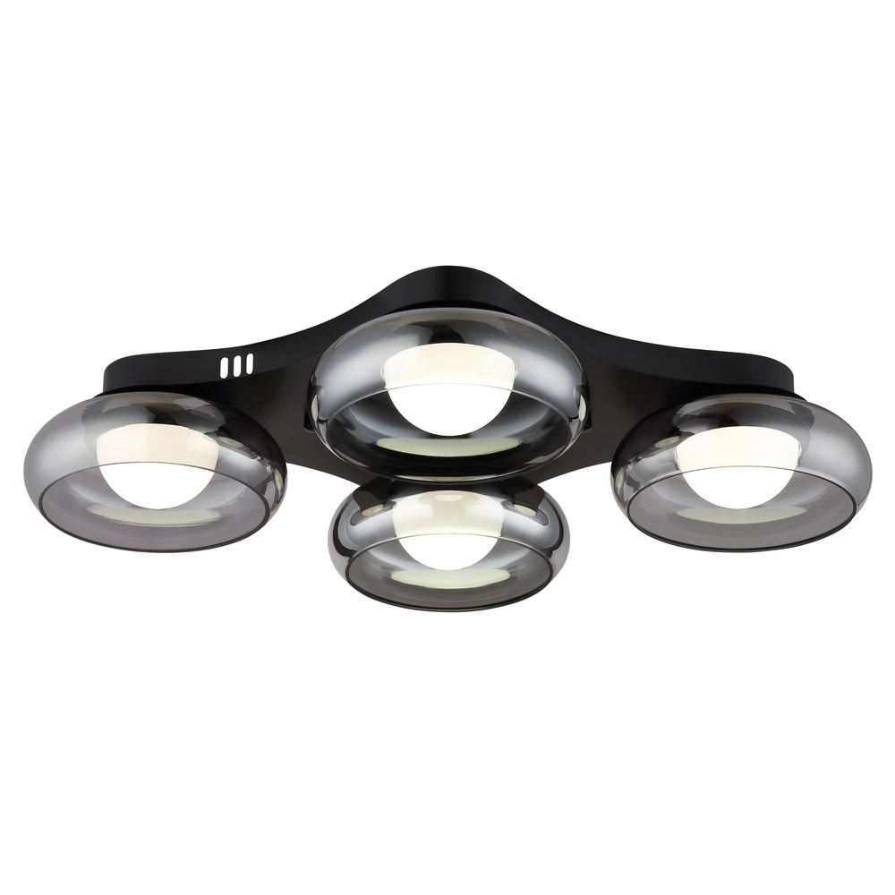 Design ceiling lamp Carlene 4-light black Globo 9007371575176