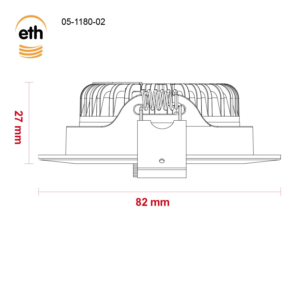 Led recessed spotlight Ronin IP44 - anodic brown ETH 8720195311188