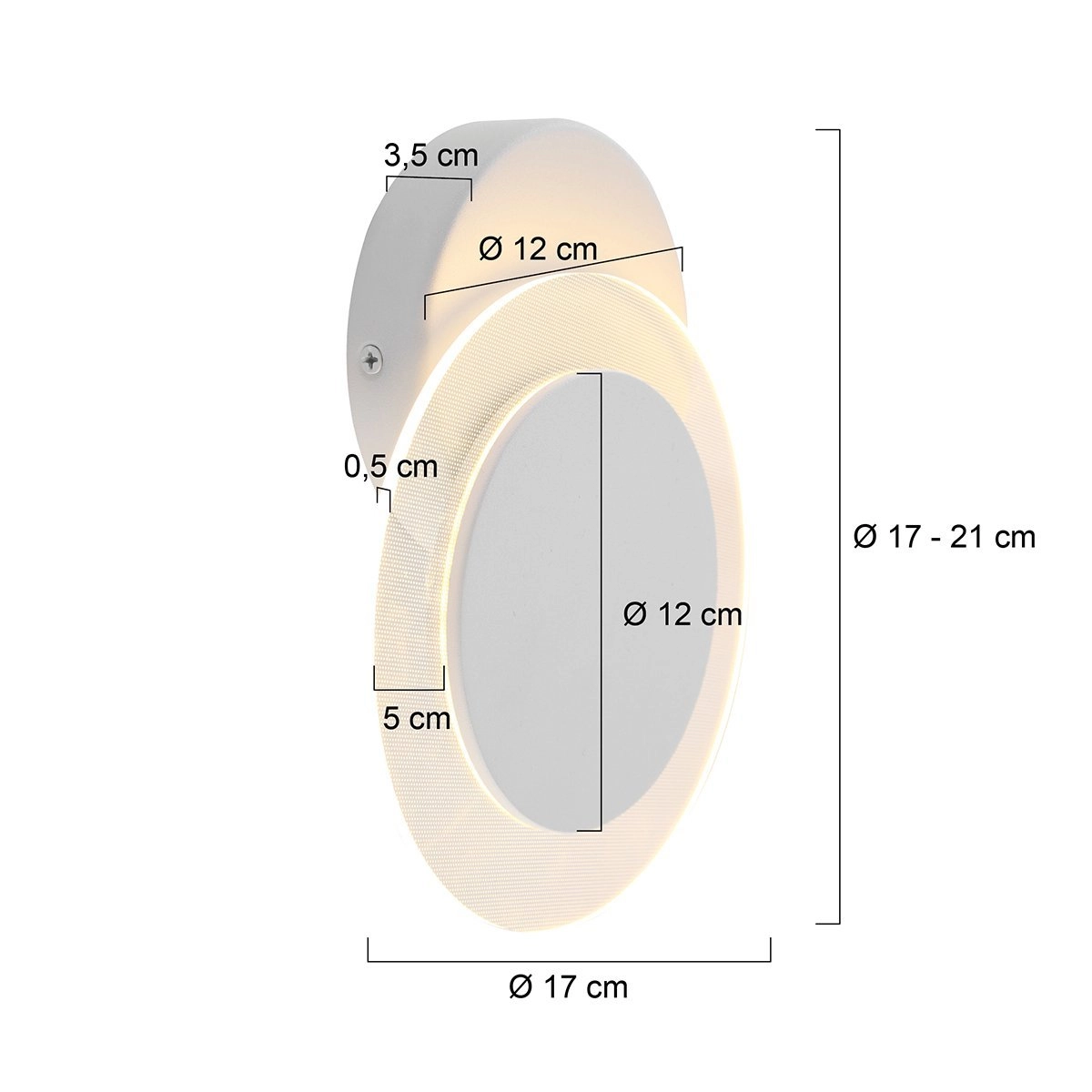 Adjustable ceiling lamp Lido 17cm white Steinhauer 8712746131338