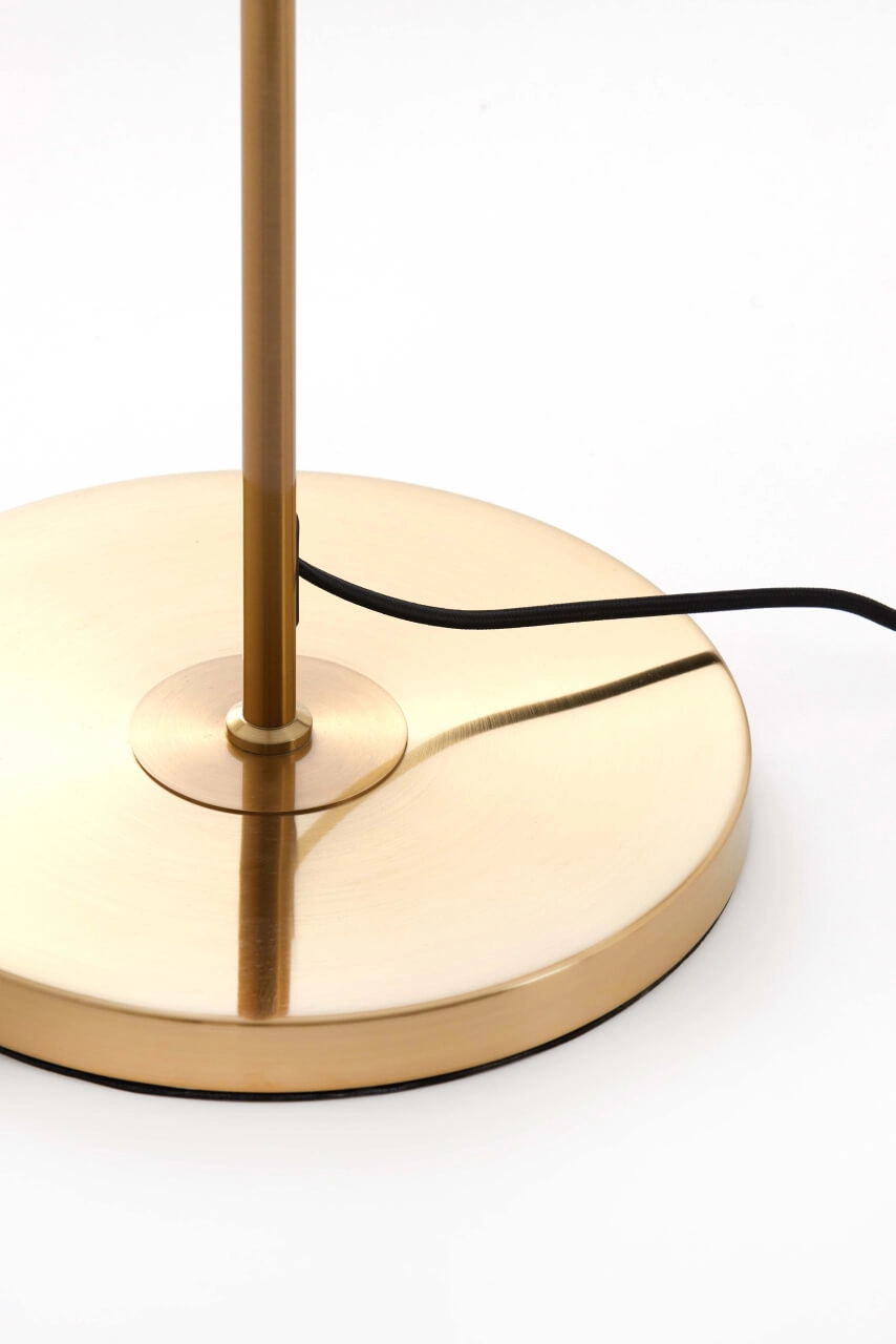 Golden floor lamp Medina with amber glass Light & Living 8717807696986