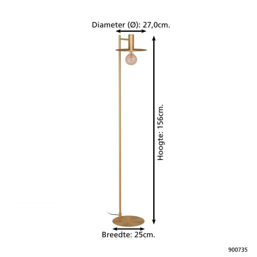 Golden floor lamp Escandell Eglo 9008606273911