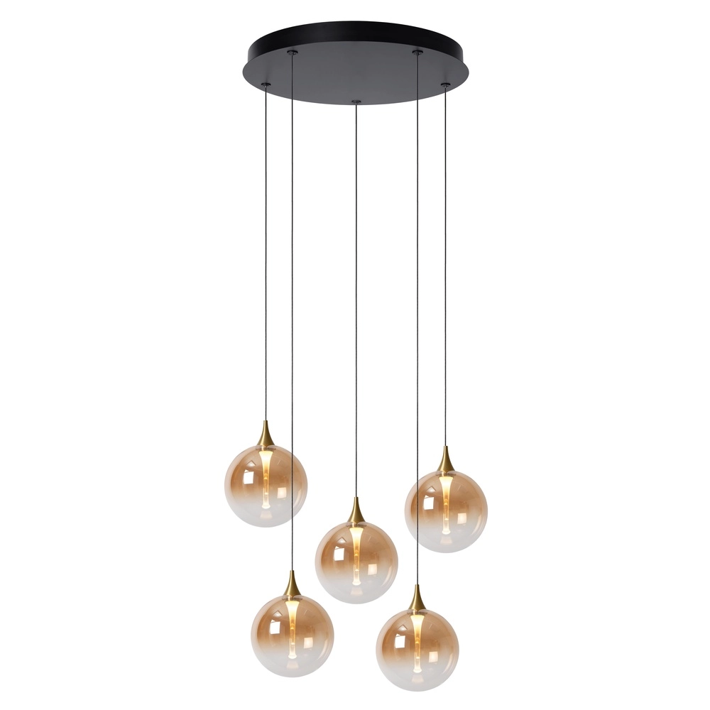 Design LED pendant light Gisela fading - 5x Ø 16cm
