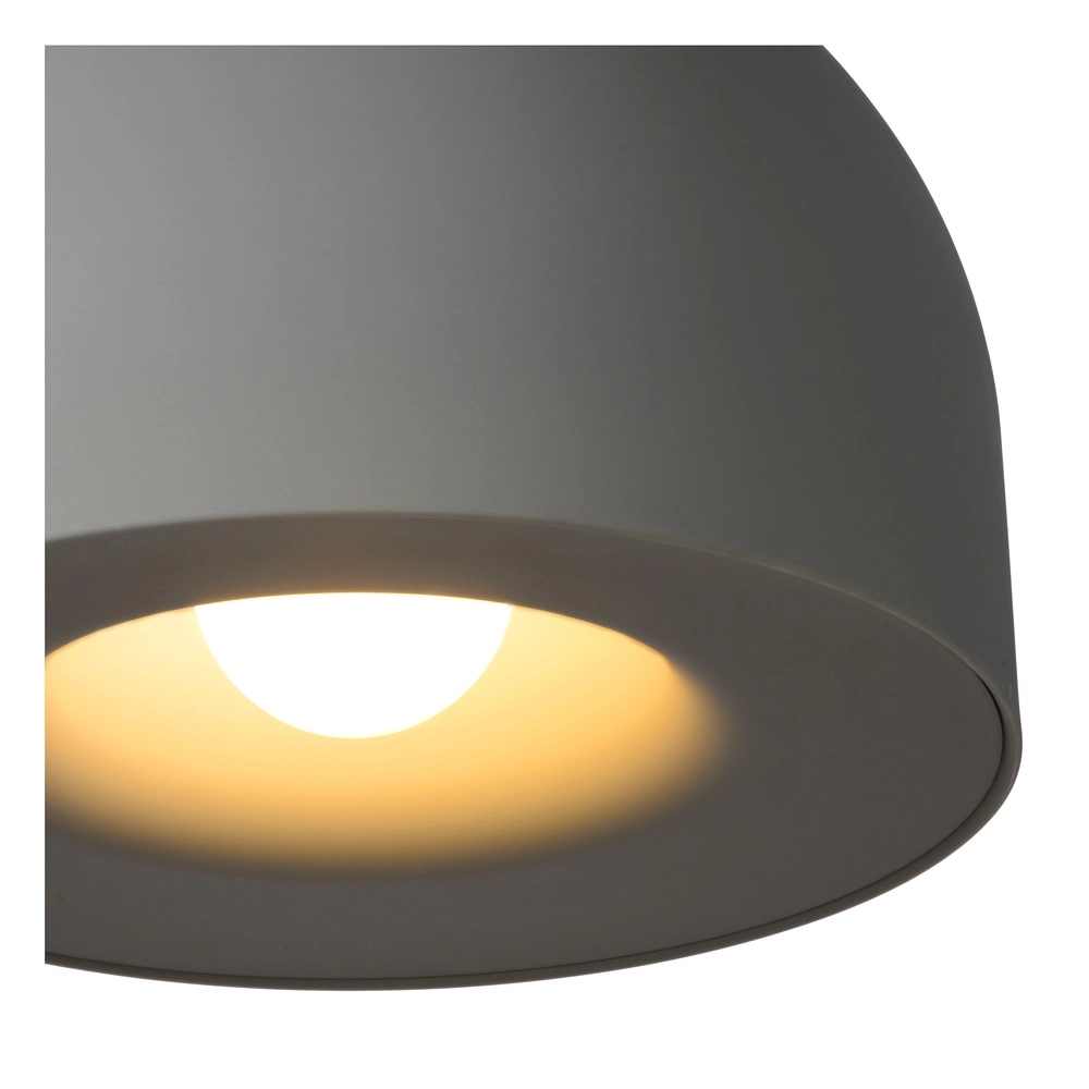 Modern concrete gray pendant lamp Akron Ø 50cm - 1x E27 Premium by Lucide 5411212202109