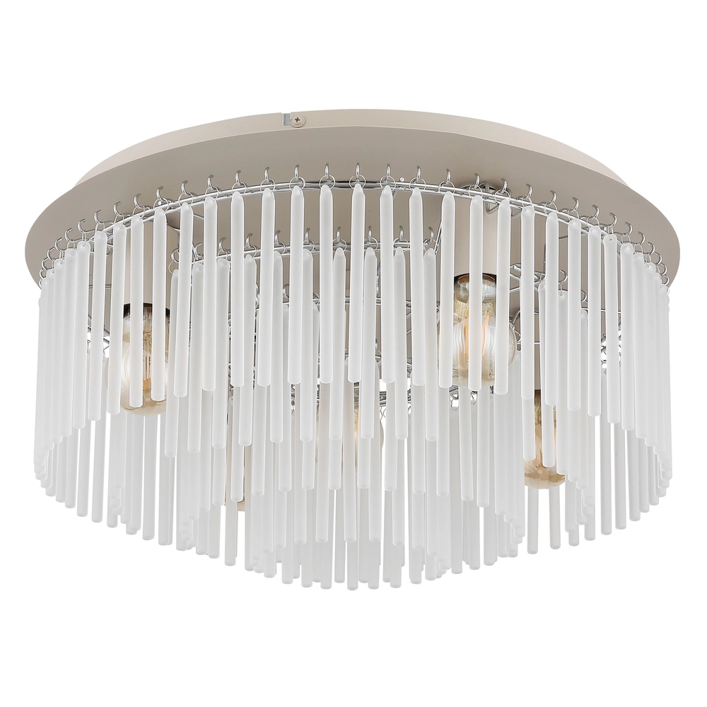 Ceiling lamp Gorley sand brown with glass Ø 50cm Globo 9007371578719