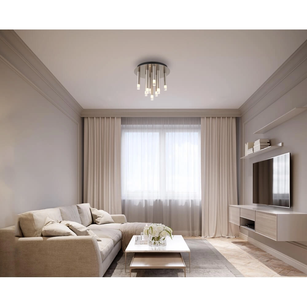Design pendant lamp Ryan 9-light nickel Globo 9007371478057