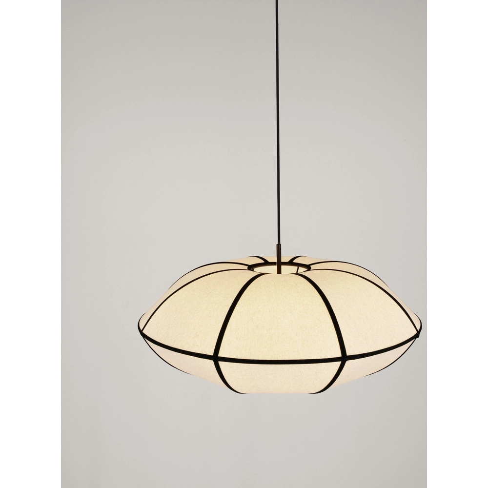 Pendant lamp Brera black with white Ø 70cm Lyora 5212017493576