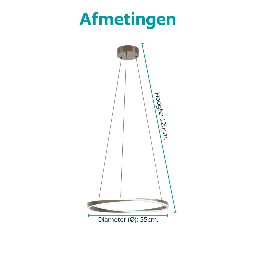 Design pendant lamp Camerota dark bronze Ø 55cm