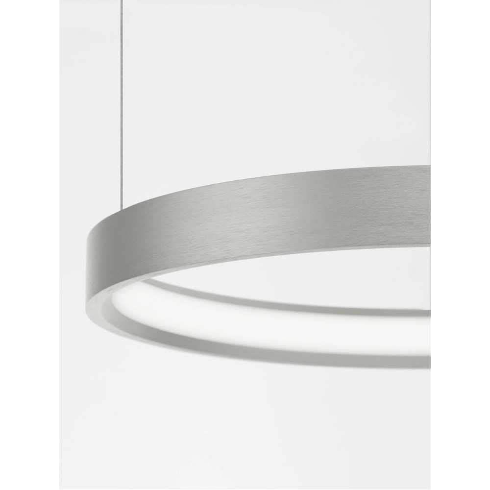 Round pendant lamp Perrine silver grey Ø 40cm Lyora 5212017438393
