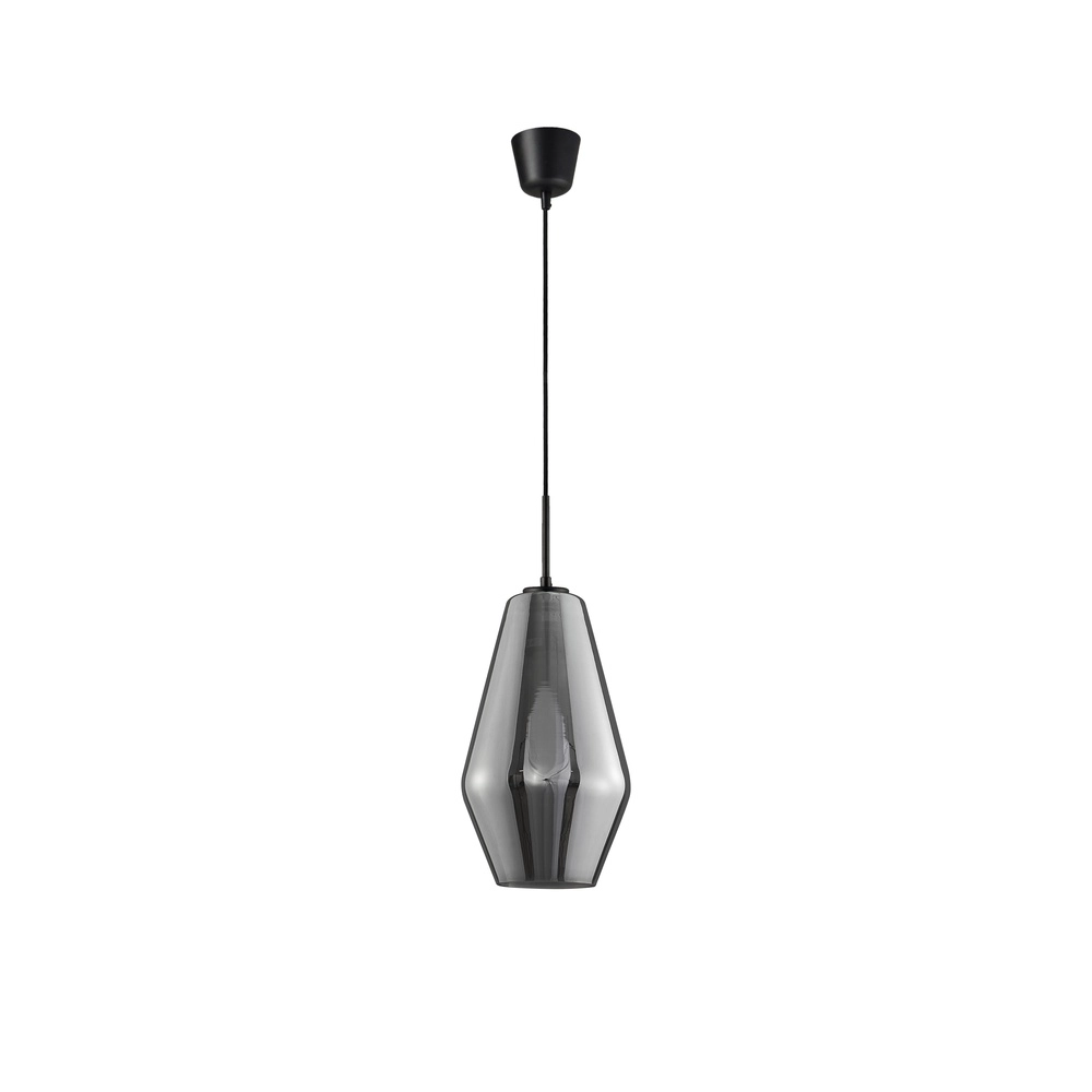 Pendant lamp Veiro chrome glass Ø 17 x 28.5cm Lyora 5212017421289